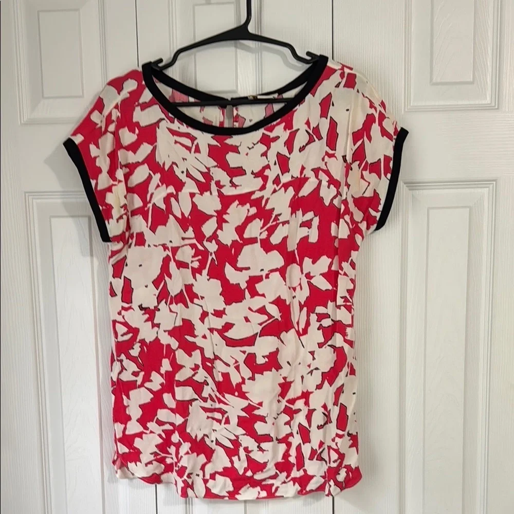 Kate spade Red and White Patterned Top
